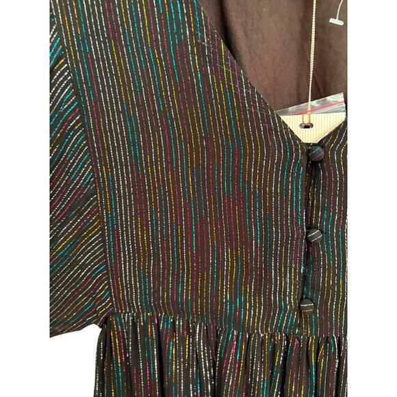 Ciebon Gayley Metallic Rainbow Stripe Maxi Dress NWT Size XS - Picture 6 of 7